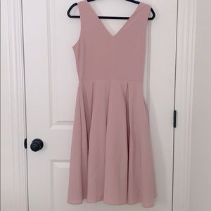 Soft pink, bow back dress